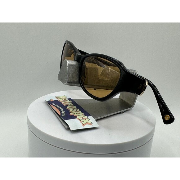 Vintage Y2K Style Sunglasses NOS 2000s Brown Lens Coach HC6009 Black Zyl Frame - Picture 3 of 7